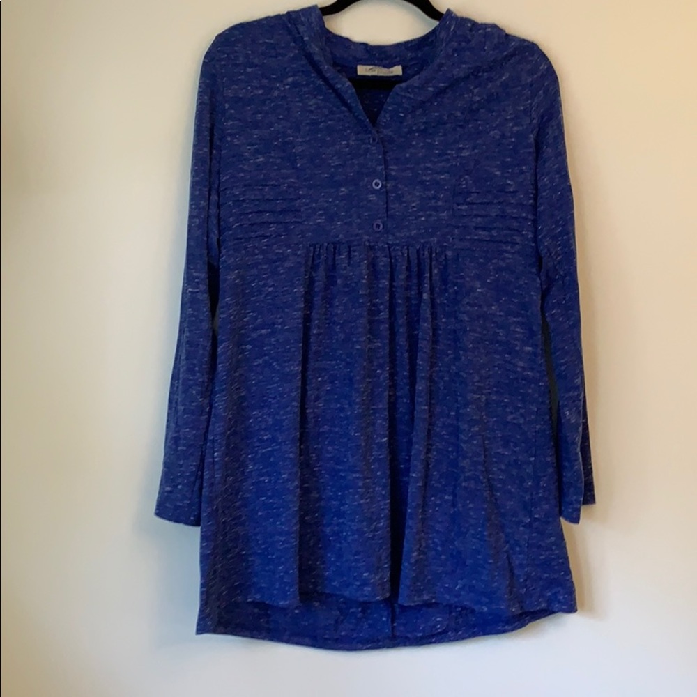 Blue button tunic